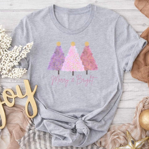FINAL SALE Merry & Bright Christmas Tree Tee