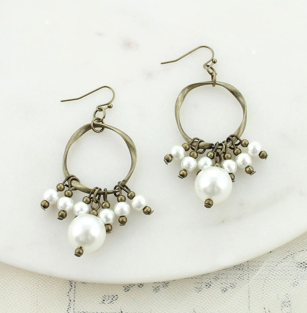 Pearl & Loop Earrings