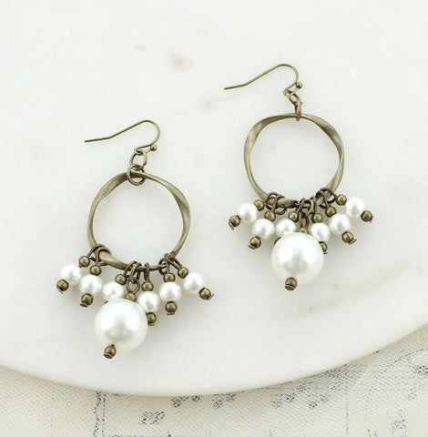 Pearl & Loop Earrings