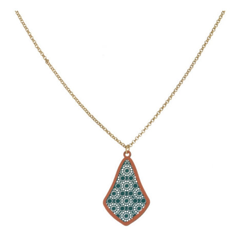 Turquoise & Gold Filigree Necklace