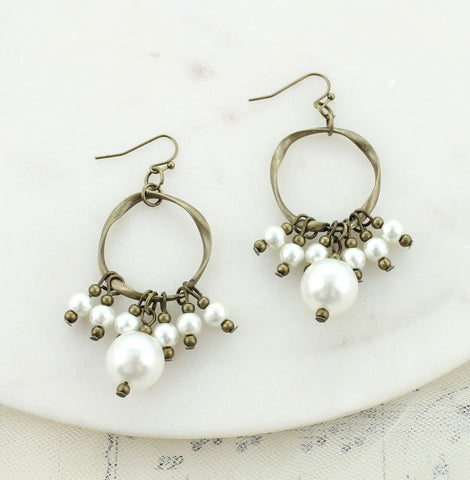 Pearl & Loop Earrings